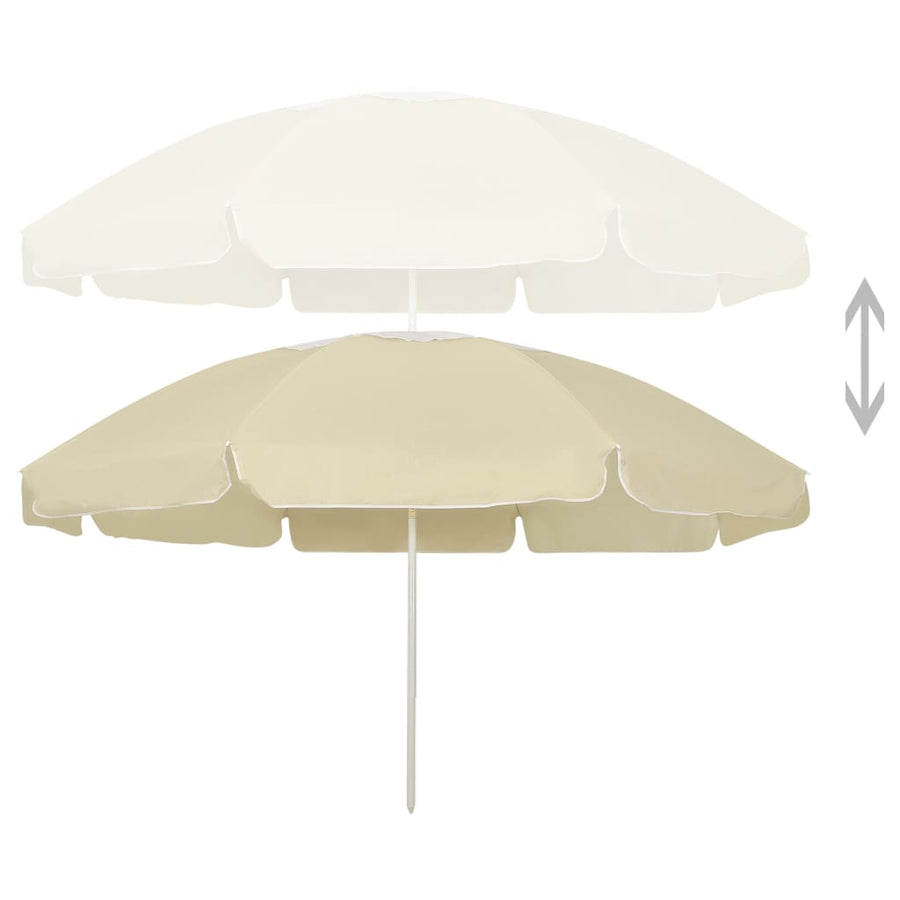 Strandparasol 240 Cm Zandgeel sand yellow and white