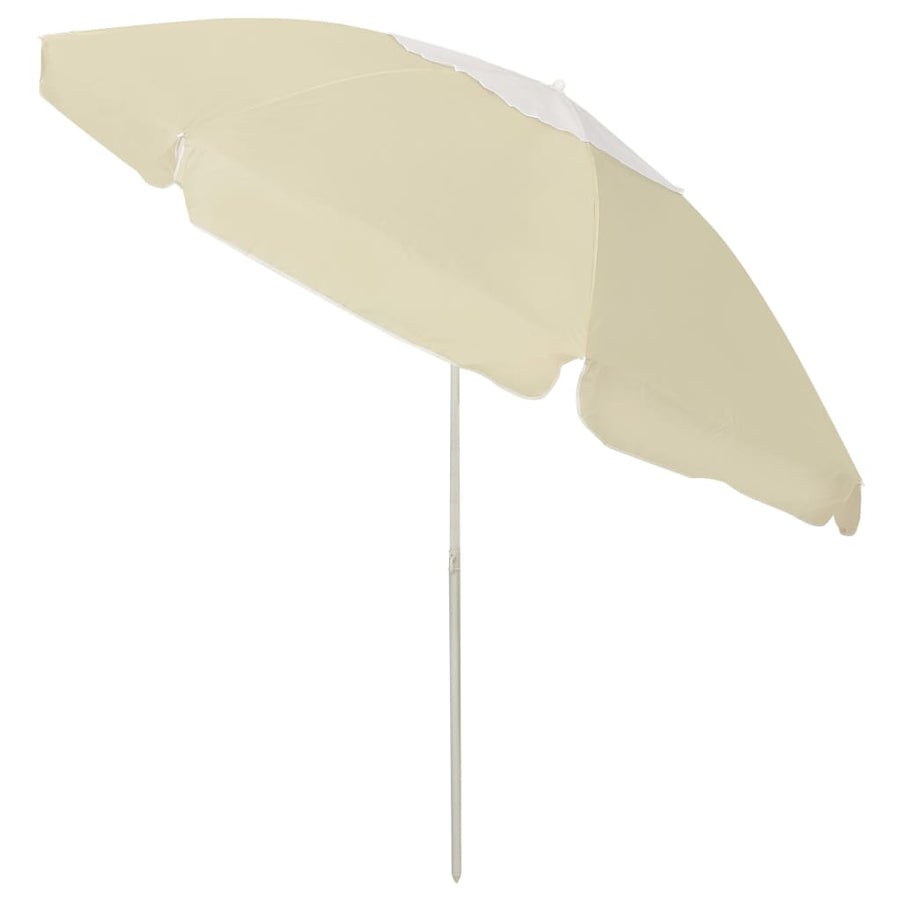 Strandparasol 240 Cm Zandgeel sand yellow and white