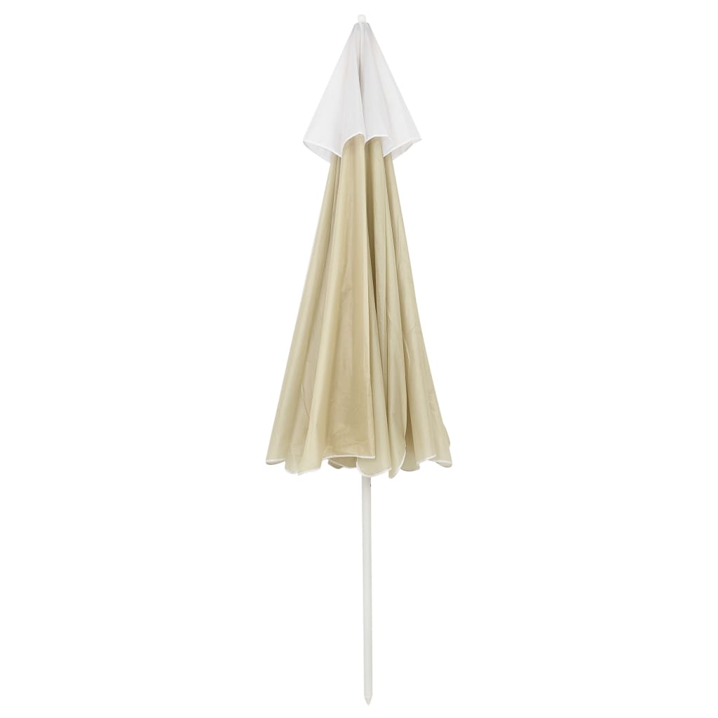 Strandparasol 240 Cm Zandgeel sand yellow and white