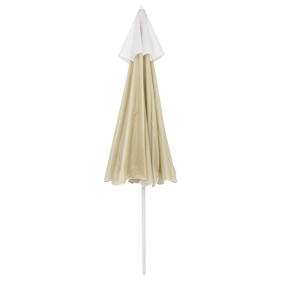 Strandparasol 240 Cm Zandgeel sand yellow and white