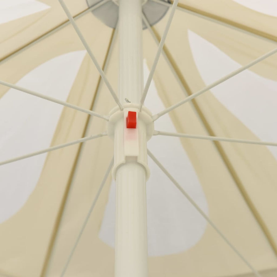 Strandparasol 240 Cm Zandgeel sand yellow and white