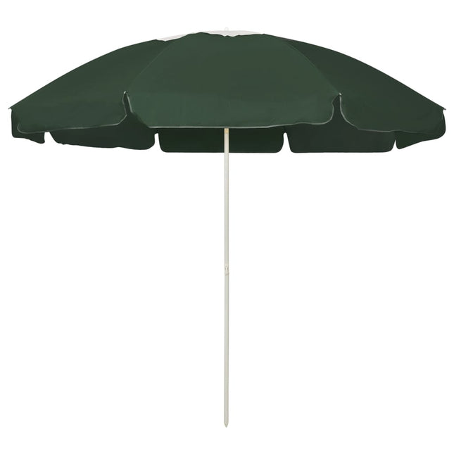 Strandparasol 240 Cm Groen Groen en wit