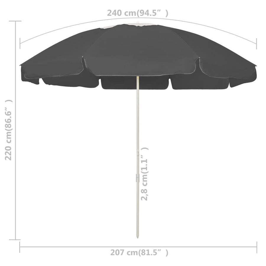 Strandparasol Kleurig 240 cm