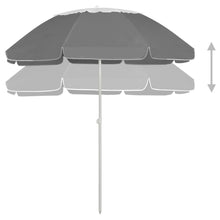 Strandparasol Kleurig 300 cm Antraciet en wit
