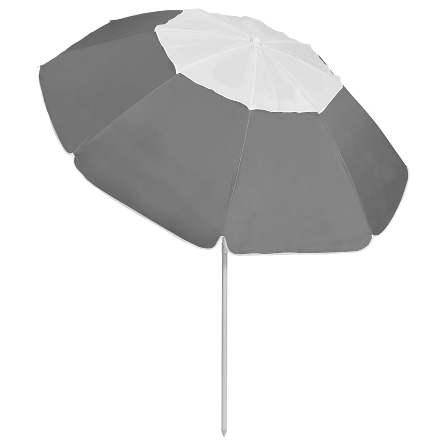 Strandparasol Kleurig 300 cm Antraciet en wit