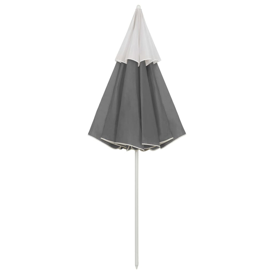 Strandparasol Kleurig 300 cm Antraciet en wit