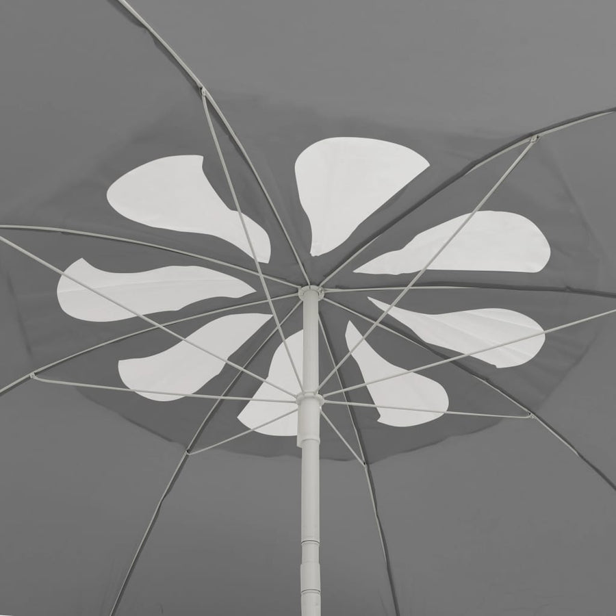 Strandparasol Kleurig 300 cm Antraciet en wit