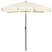 Strandparasol 180x120 cm kantelbaar zandgeel