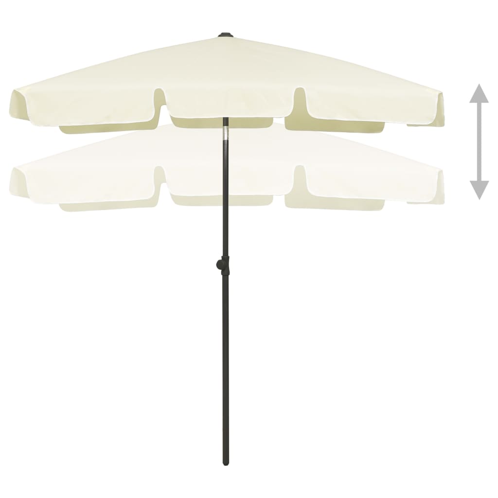 Strandparasol Zandgeel 180 x 120 cm sand yellow