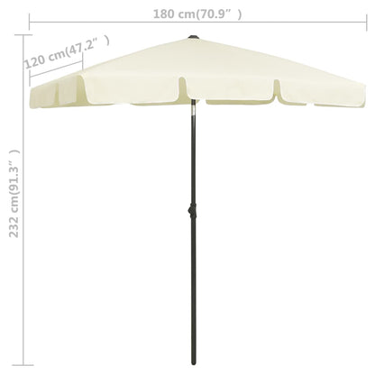 Strandparasol Zandgeel 180 x 120 cm sand yellow