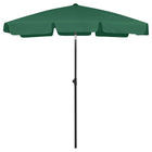 Strandparasol 180x120 cm groen kantelfunctie