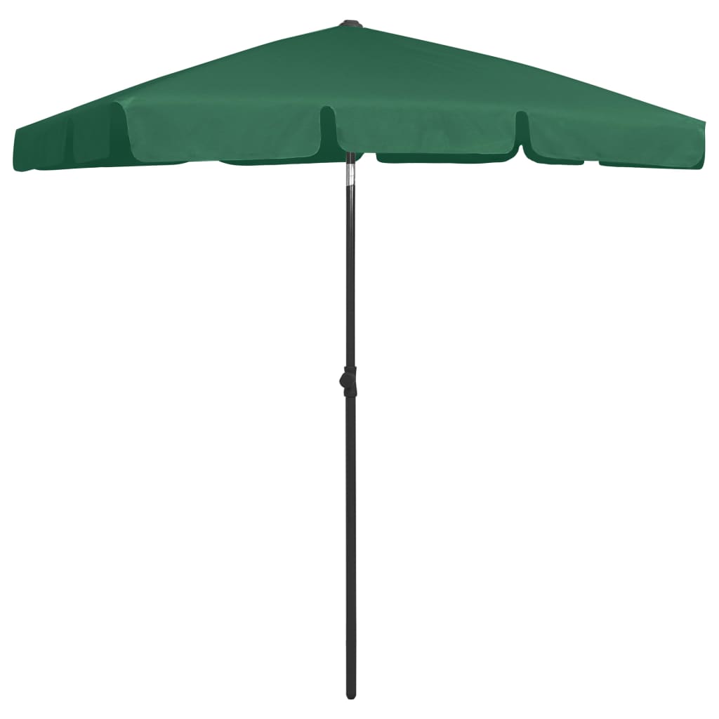 Strandparasol 180x120 cm groen