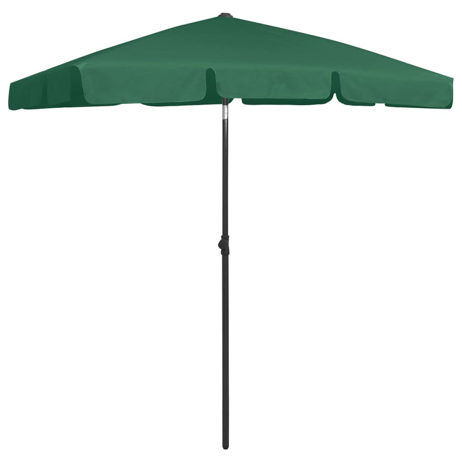 Strandparasol 180x120 cm groen