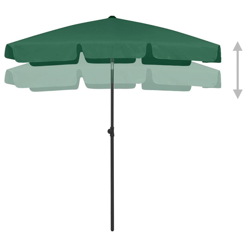 Strandparasol 180x120 cm groen