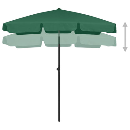 Strandparasol 180x120 cm groen