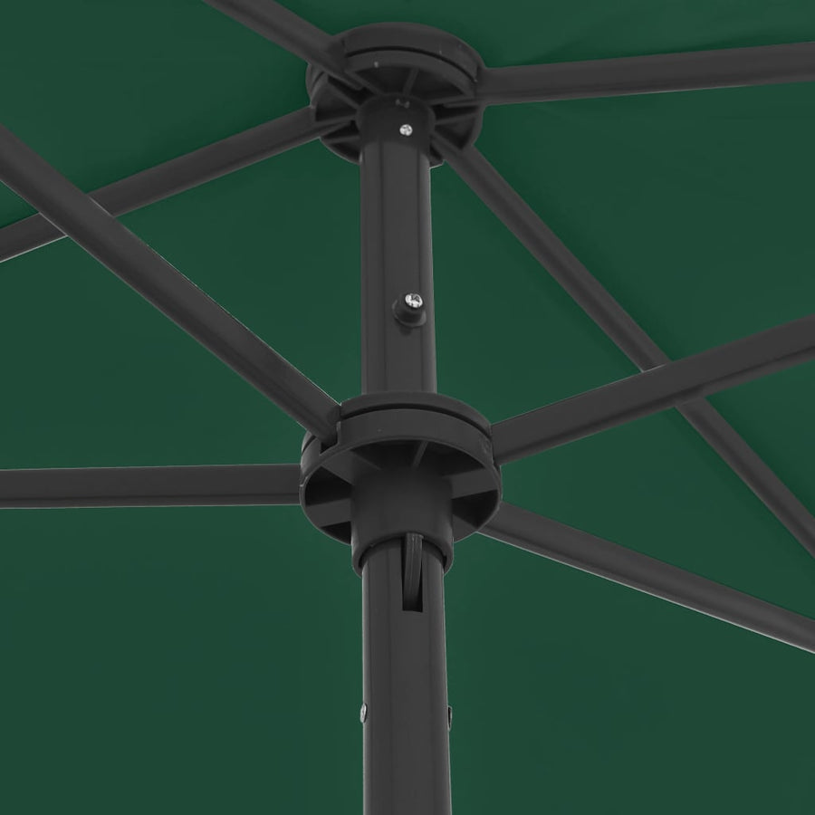 Strandparasol 180x120 cm groen