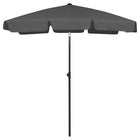 Strandparasol Kleurig 180 x 120 cm Antraciet