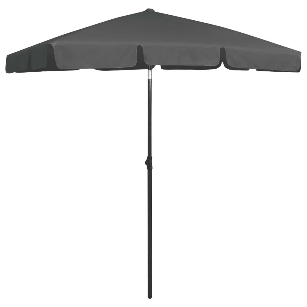Strandparasol Kleurig 180 x 120 cm Antraciet