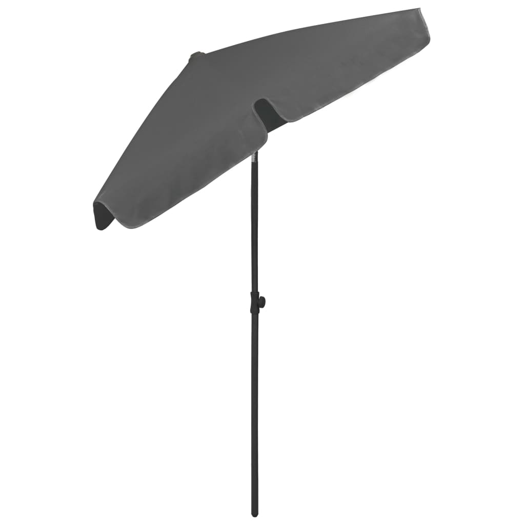 Strandparasol Kleurig 180 x 120 cm Antraciet