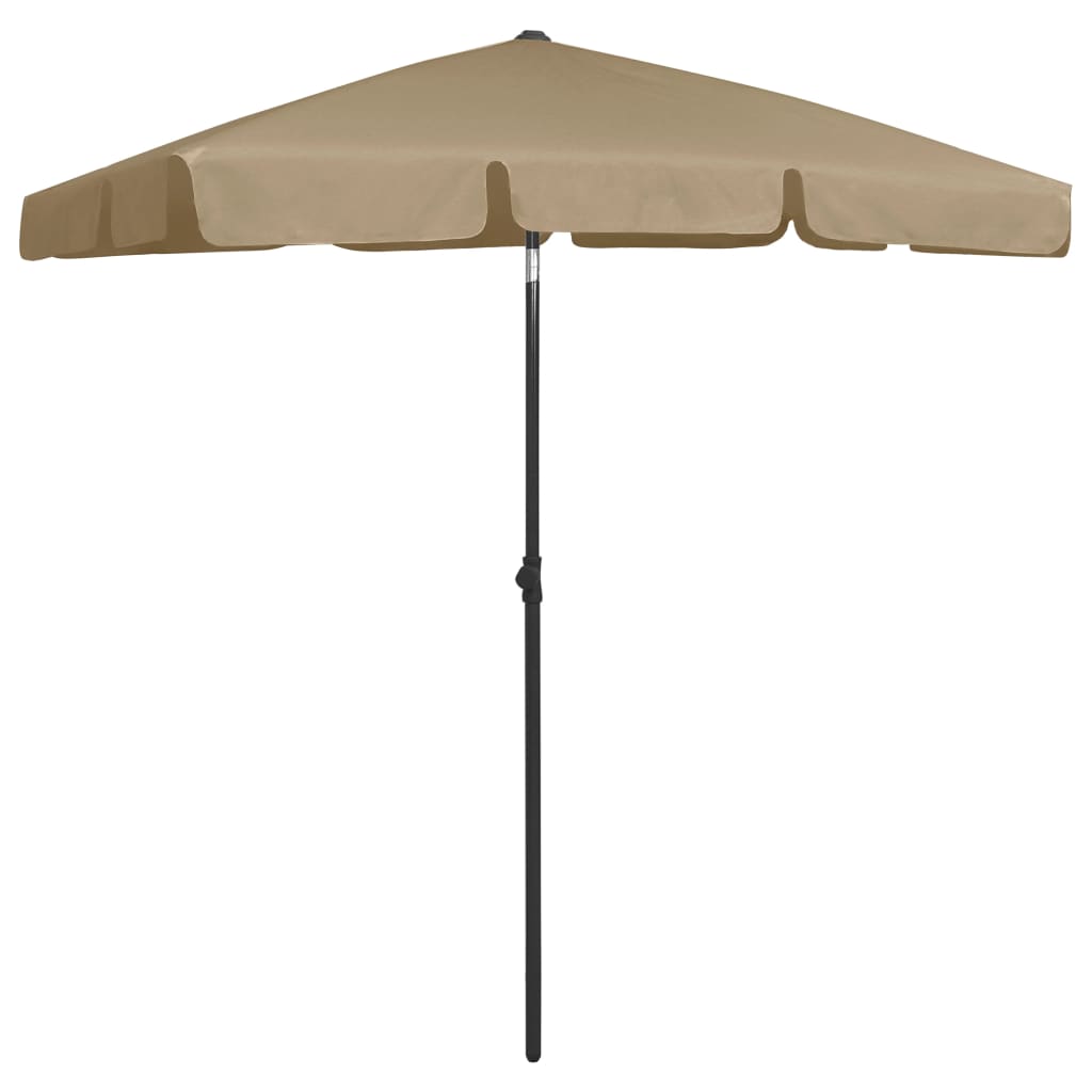 Strandparasol 180 x 120 cm Taupe