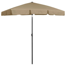 Strandparasol 180 x 120 cm Taupe