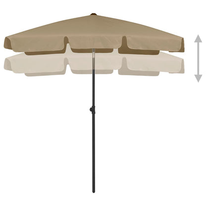 Strandparasol 180 x 120 cm Taupe