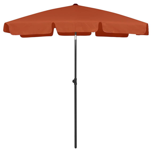 Strandparasol Kleurig 180 x 120 cm Terracotta