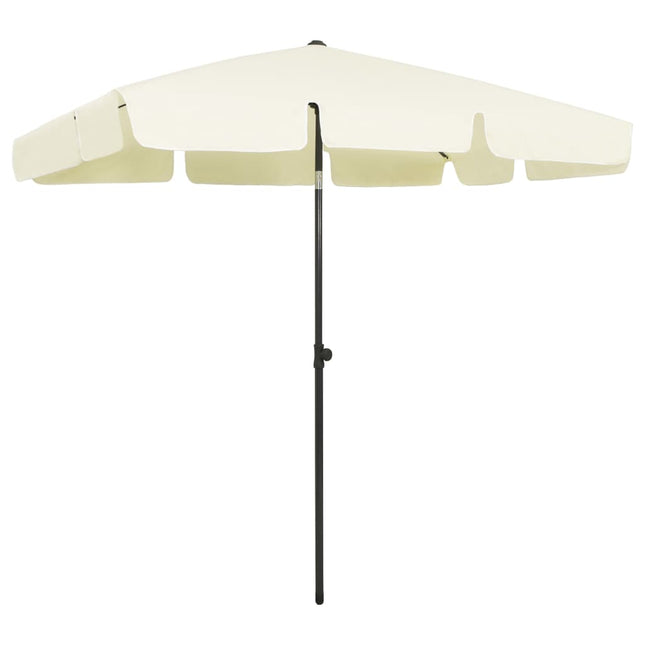 Strandparasol Zandgeel 200 x 125 cm sand yellow