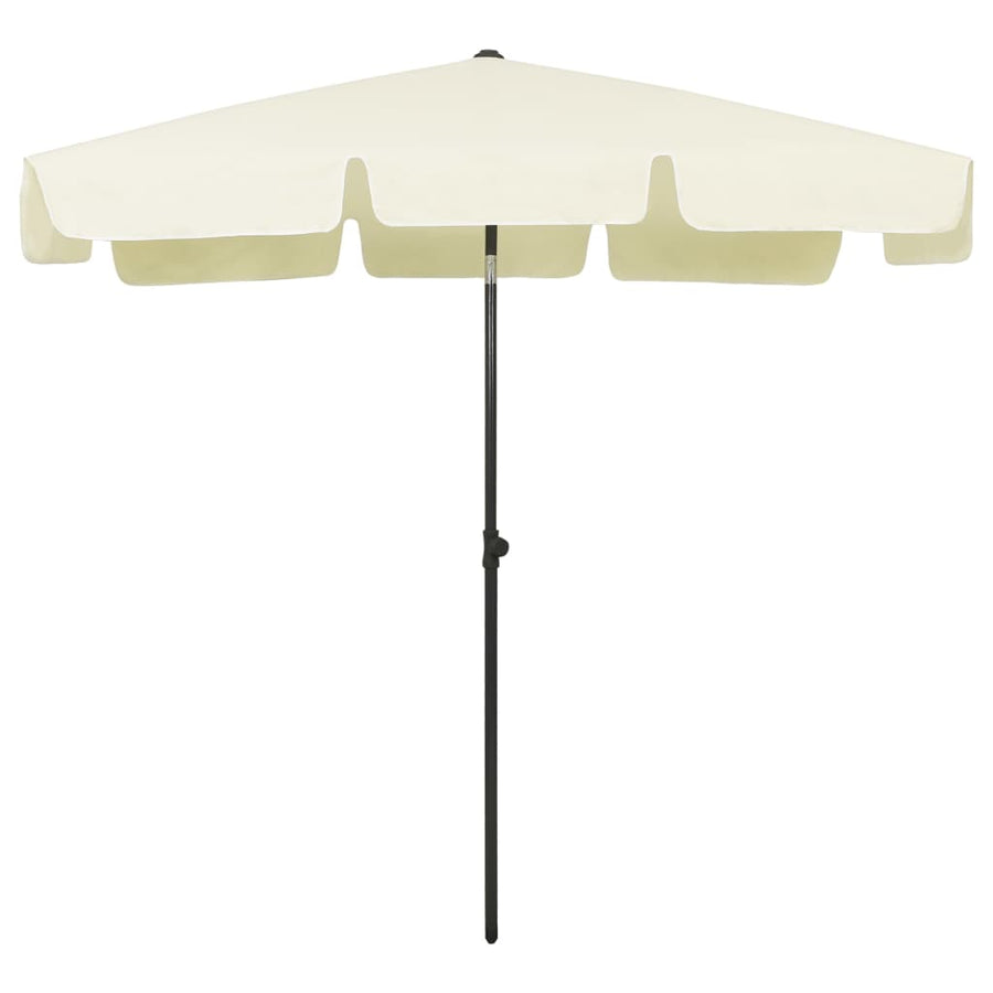 Strandparasol Zandgeel 200 x 125 cm sand yellow