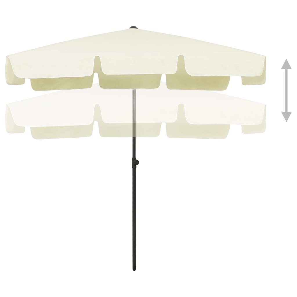 Strandparasol Zandgeel 200 x 125 cm sand yellow
