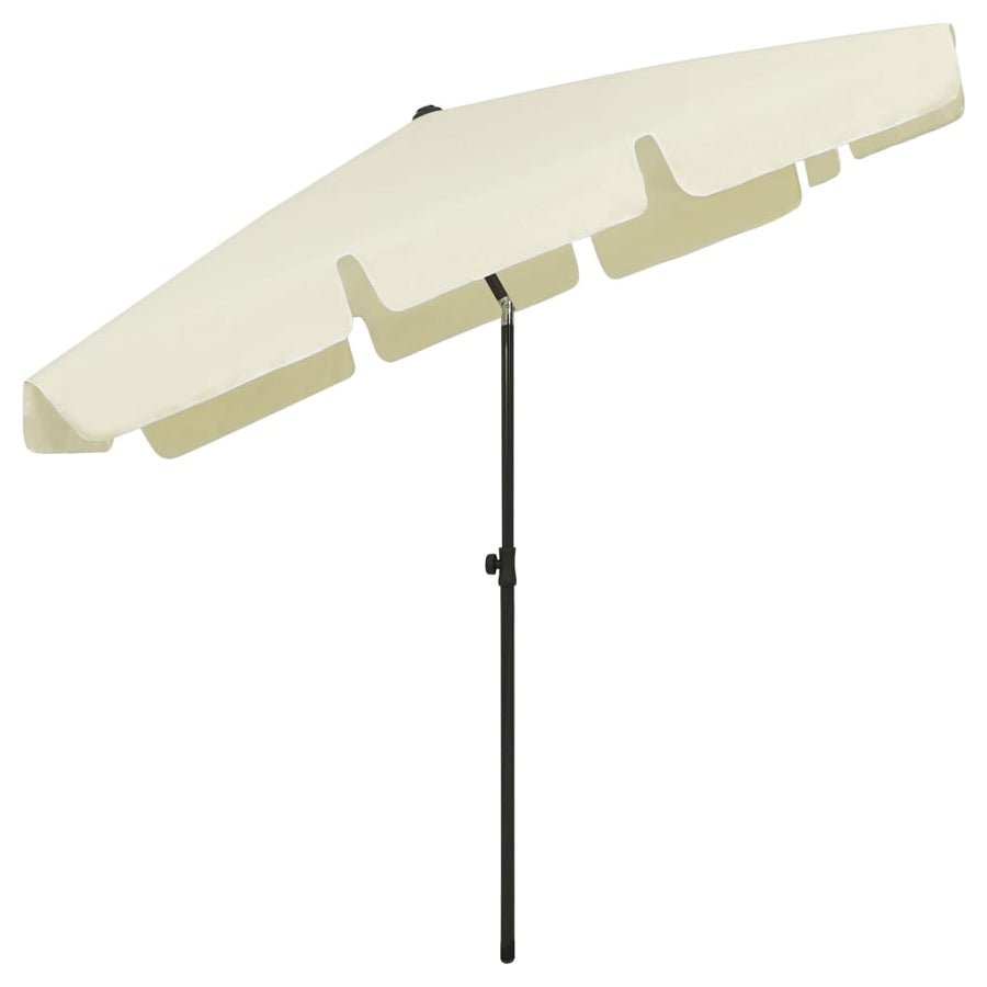 Strandparasol Zandgeel 200 x 125 cm sand yellow
