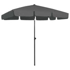 Strandparasol Kleurig 200 x 125 cm Antraciet