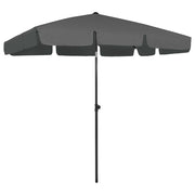 Strandparasol 200x125 cm antraciet kantelbaar