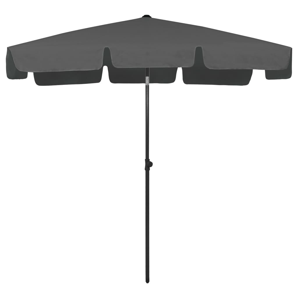 Strandparasol Kleurig 200 x 125 cm Antraciet