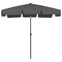 Strandparasol Kleurig 200 x 125 cm Antraciet