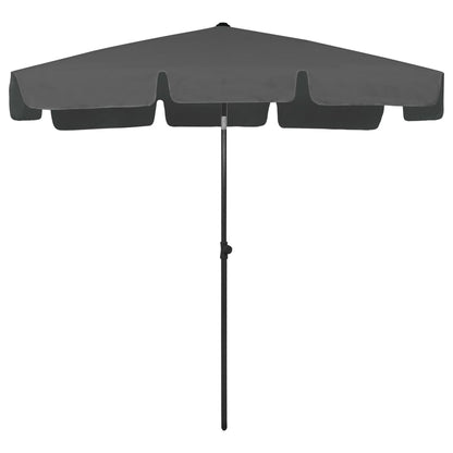 Strandparasol Kleurig 200 x 125 cm Antraciet