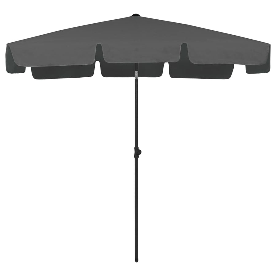 Strandparasol Kleurig 200 x 125 cm Antraciet