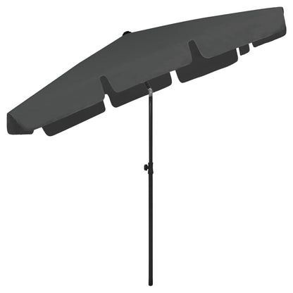 Strandparasol Kleurig 200 x 125 cm Antraciet