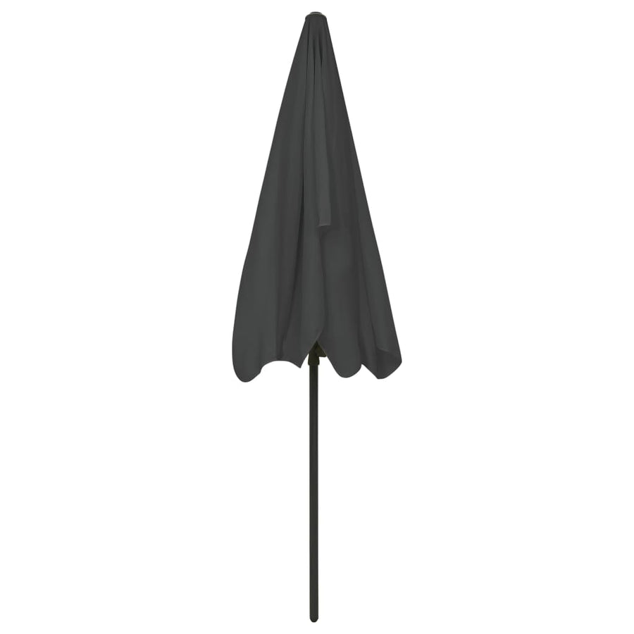 Strandparasol Kleurig 200 x 125 cm Antraciet