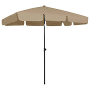 Strandparasol 200x125 cm taupe uv-bestendig