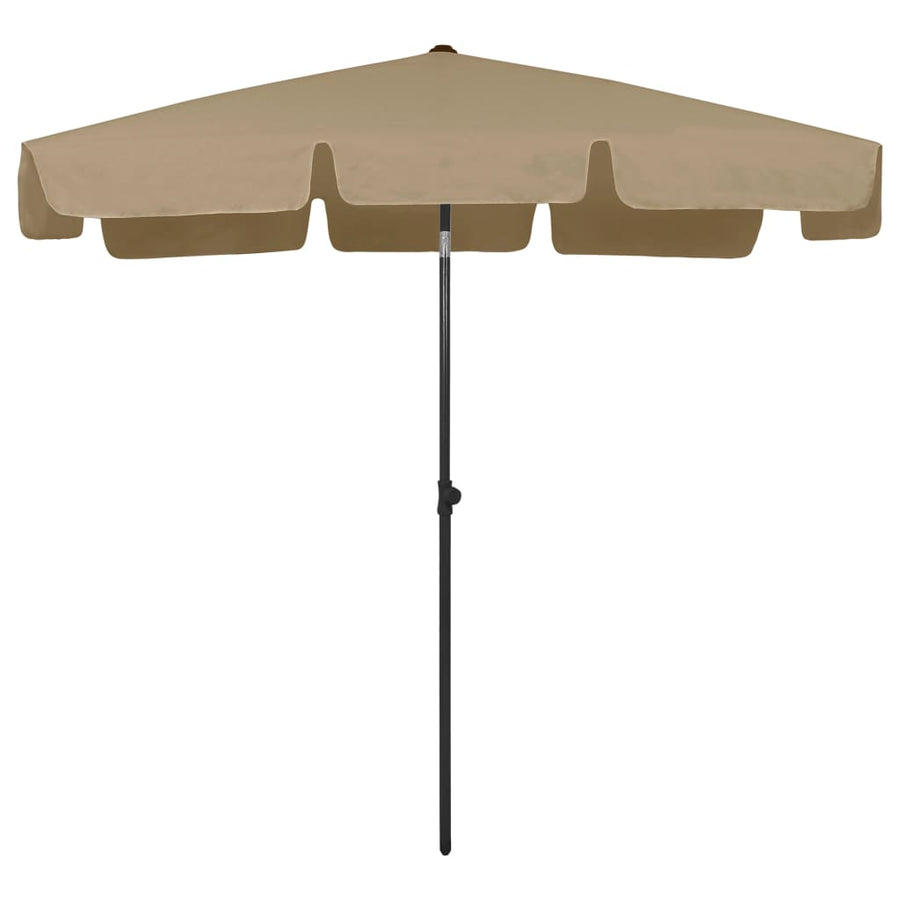 Strandparasol 200 x 125 cm Taupe