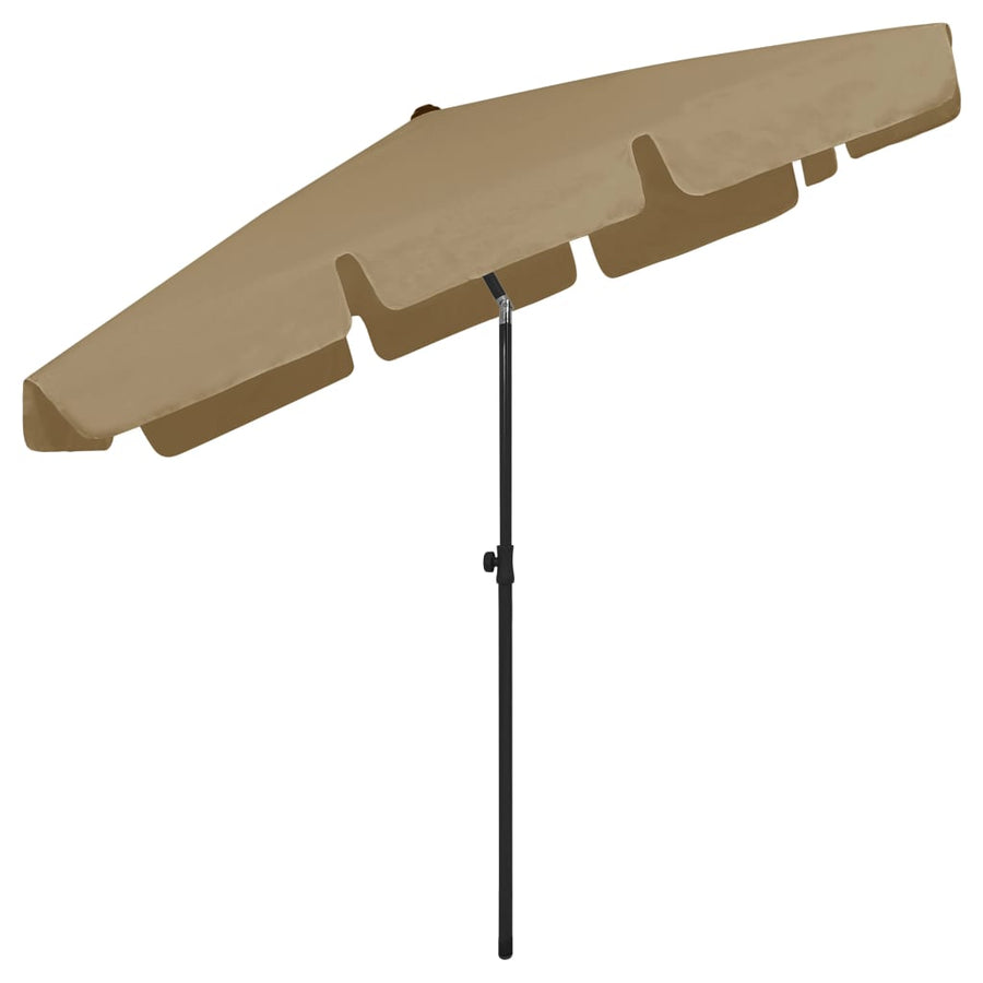 Strandparasol 200 x 125 cm Taupe