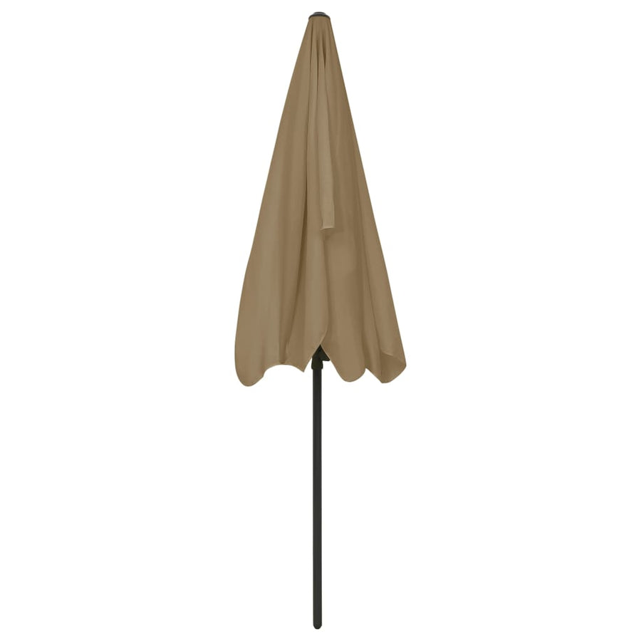 Strandparasol 200 x 125 cm Taupe
