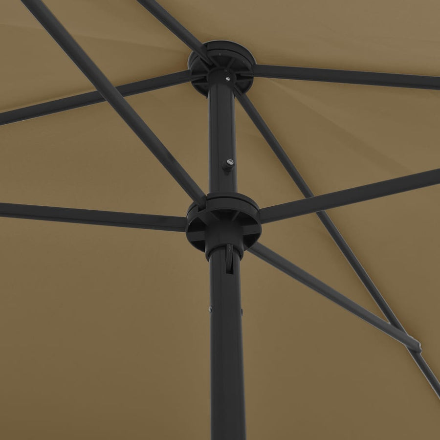 Strandparasol 200 x 125 cm Taupe