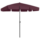 Strandparasol 200 x 125 cm Bordeauxrood