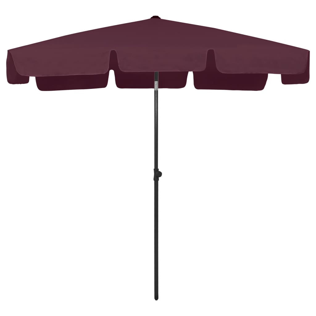 Strandparasol 200 x 125 cm Bordeauxrood
