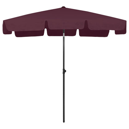 Strandparasol 200 x 125 cm Bordeauxrood