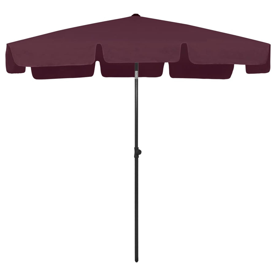 Strandparasol 200 x 125 cm Bordeauxrood
