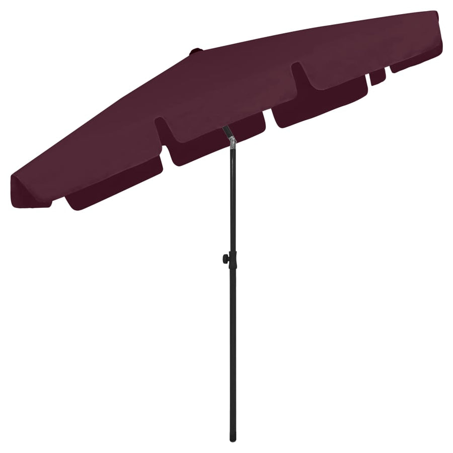 Strandparasol 200 x 125 cm Bordeauxrood