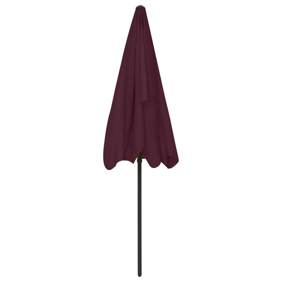 Strandparasol 200 x 125 cm Bordeauxrood